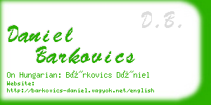 daniel barkovics business card